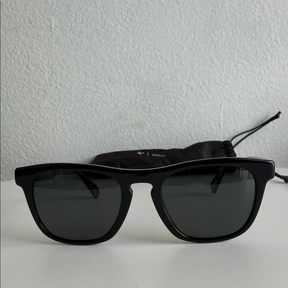 Oliver Peoples x Roger Federer R-3 51mm Polarized Black Sunglasses - Picture 2 of 8